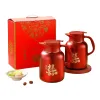 Red Double Happiness thermos Flask 1.5L household stainless steel vacuum thermos flask Thermos Item Picture